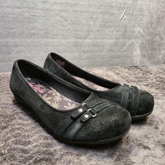 Skechers Shoes Womens Size 7.5 Black Relaxed Fit Memory Foam Comfort Flats 48997 - Picture 1 of 8